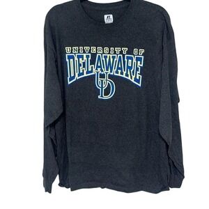 Russell Athletic Mens Gray University of Delaware Long Sleeve T-Shirt Size XL